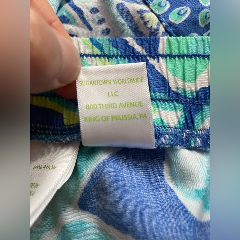 Lilly Pulitzer Women Blue Green Shorts Size XS - Picture 8 of 10
